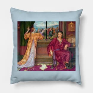 The Gilded Cage - Evelyn De Morgan Pillow