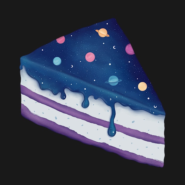 Cosmic Galaxy Cake by Adaillustrations