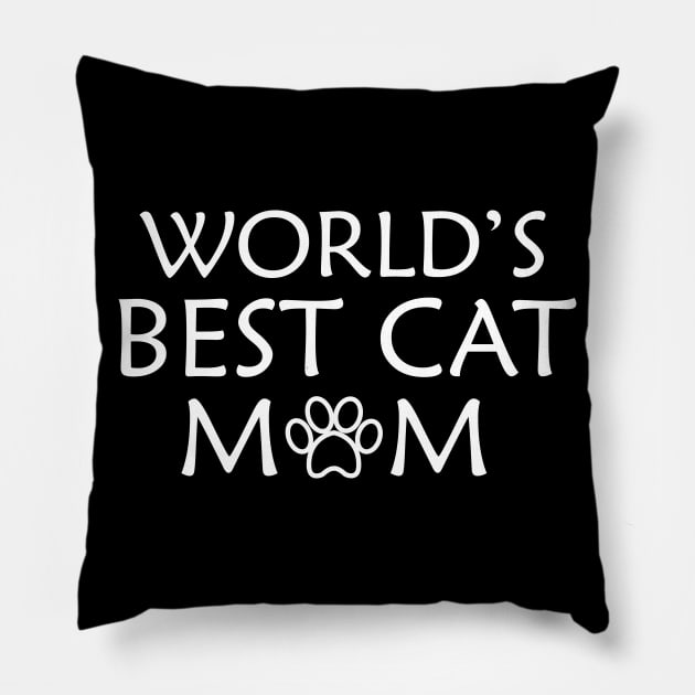 Cat Mom - World's best cat mom Pillow by KC Happy Shop