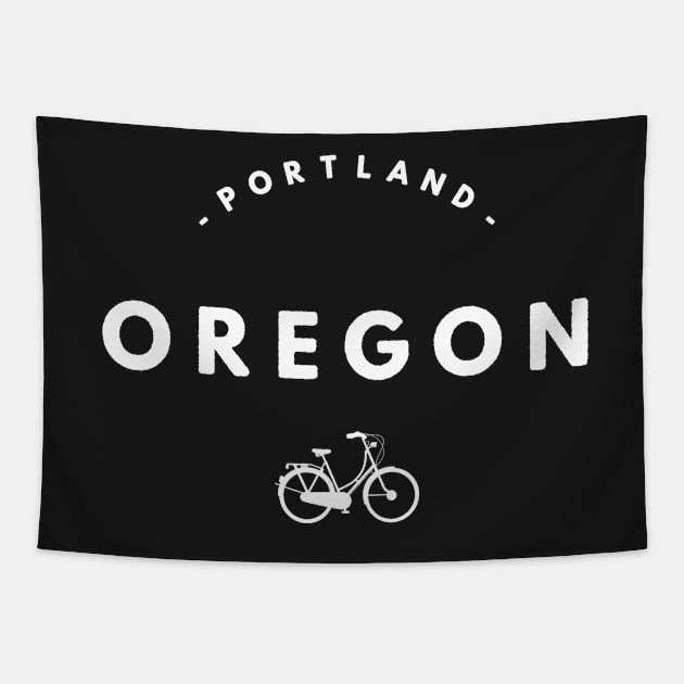 Bike Portland Oregon Tapestry by mivpiv