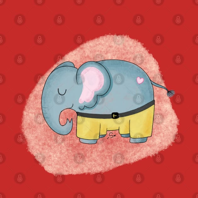 Cute Elephant Art by Shweta.Designs