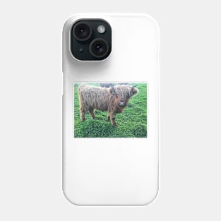 Scottish Highland Cattle Calf 2107 Phone Case