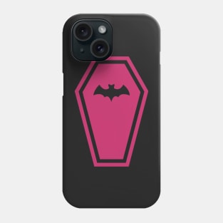 Hot Pink Vampire Bat Coffin Phone Case