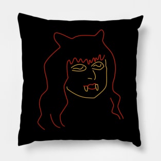 Nadja, nightclub owner (red & Yellow) Pillow