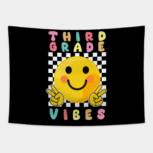 Third Grade Vibes  Smile Back To School 3rd Grade Tapestry