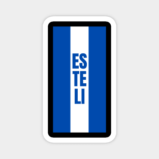 Esteli City in Nicaraguan Flag Colors Vertical Magnet