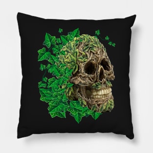 Unique Cool Tree Spirit Skull With Ivy Pillow