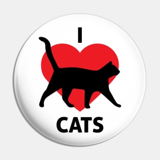 I Love Cats - Cat Lover Cats Pin