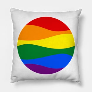 Pride Waves Circle Pillow