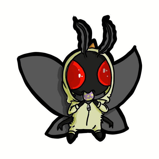 Cheep Cheep Mothman: A Cute and Creepy Easter Design by Horn and Halo Studios