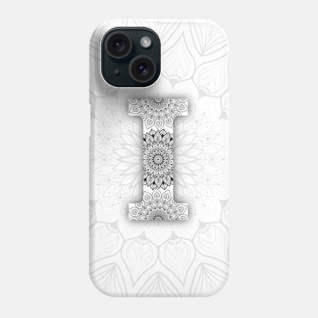 'I' Intricate Pattern Phone Case by grafi_doodles