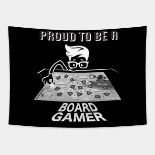 Proud to be a Board Gamer (White) Tapestry