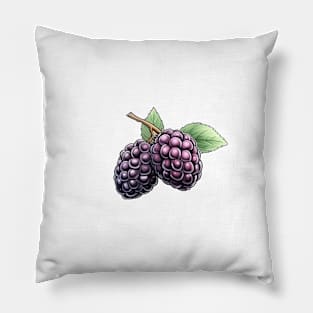 Blackberry Fruit Art Pillow