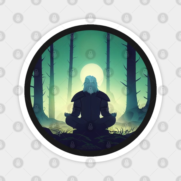 Meditating - Fantasy - Witcher Magnet by Fenay-Designs