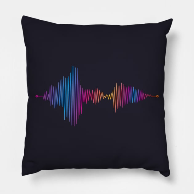 Audio Waveform Pillow by immerzion