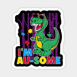 autism dinosaur autism awareness gifts Magnet