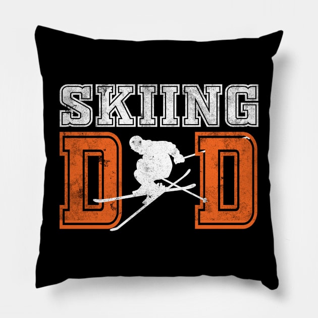 Skiing Dad Pillow by mazurprop