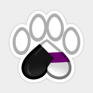 LGBTQ+ Pride Heart Paws - Demisexual Magnet