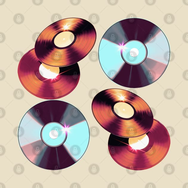 Retro CD DVD discs by F-for-Fab