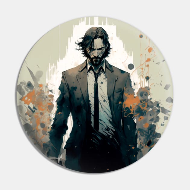 John Wick Pin by Buff Geeks Art