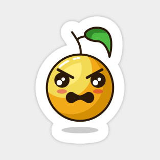 emoji orange angry react Magnet