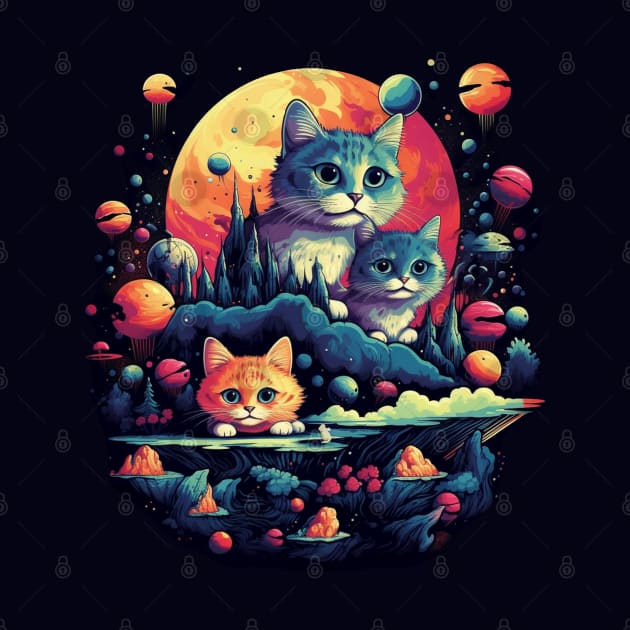 Cats surrealistic universe by tatadonets