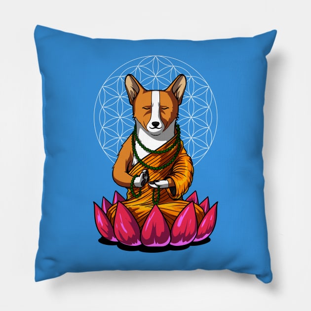 Corgi Dog Buddha Pillow by underheaven