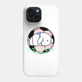 [Shilly Wabbit] Baby Lop Bunny Rabbit Loves Soccer (Pink) Phone Case