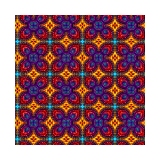 Moroccan arabic oriental tile pattern by redwitchart