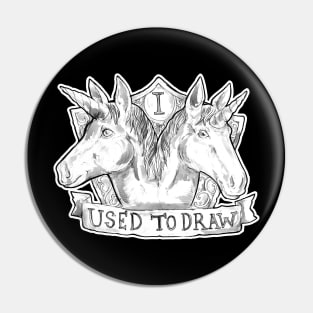 A doodle of a two headed unicorn - Aesop Rock - Illustrated Lyrics Pin