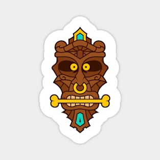 Funny Tribal Tiki Head Magnet