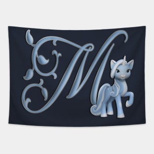 Monogram M Custom Unicorn Tapestry