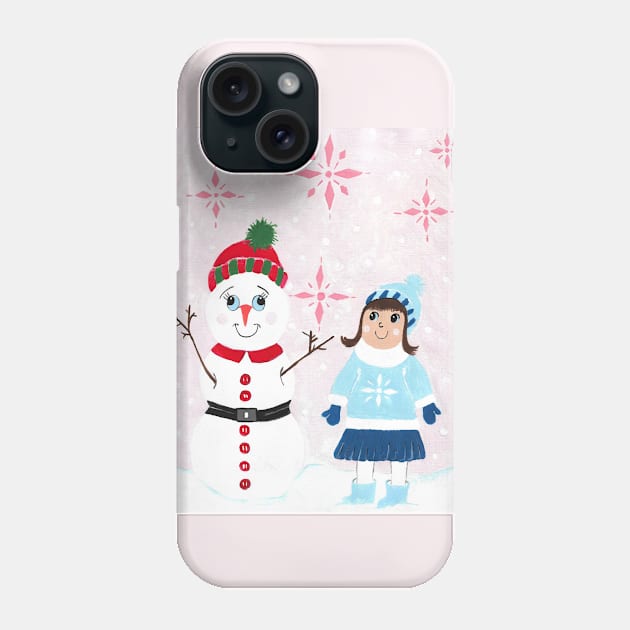 Winter Fun Snowman Phone Case by SartorisArt1