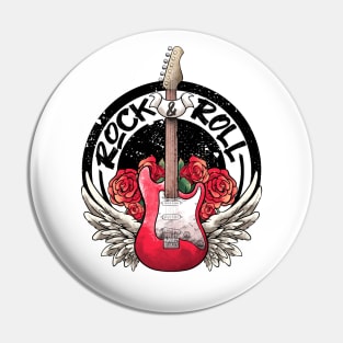 Lets Rock Rock&Roll Skeleton Hand Vintage Retro Rock Concert Pin