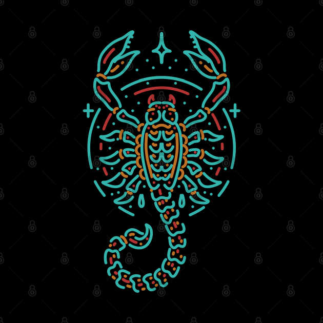 scorpion line art by donipacoceng