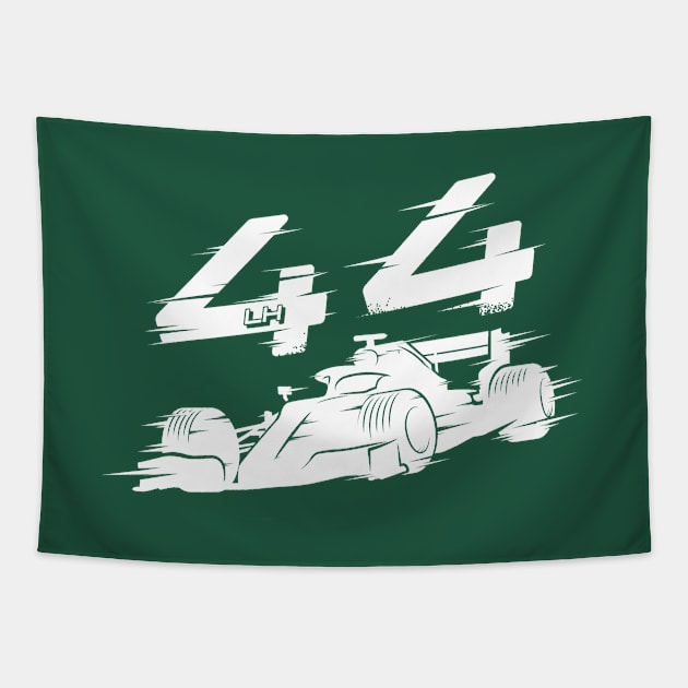 We Race On! 44 [White] Tapestry by DCLawrenceUK