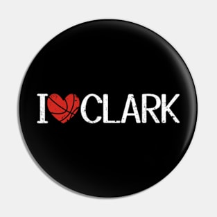 I Love Clark BASKETBALL-10 Pin