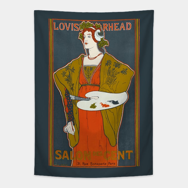 Salon des Cent poster Tapestry by UndiscoveredWonders