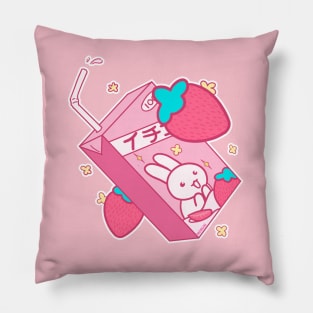 Strawberry Juice Box Pillow