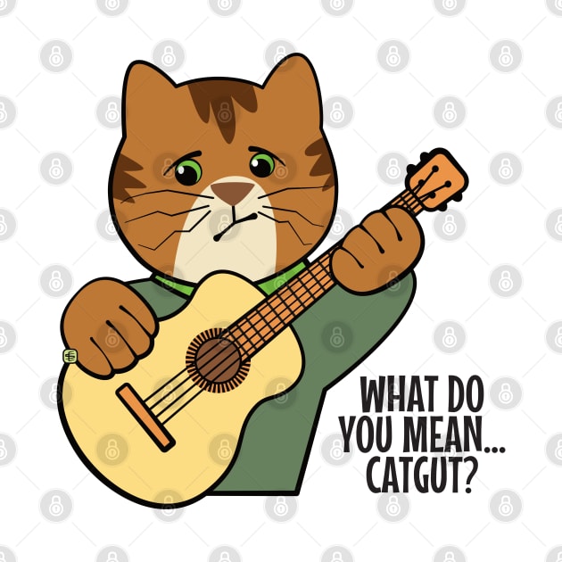 Funny Cat Guitar Music Humor by Sue Cervenka