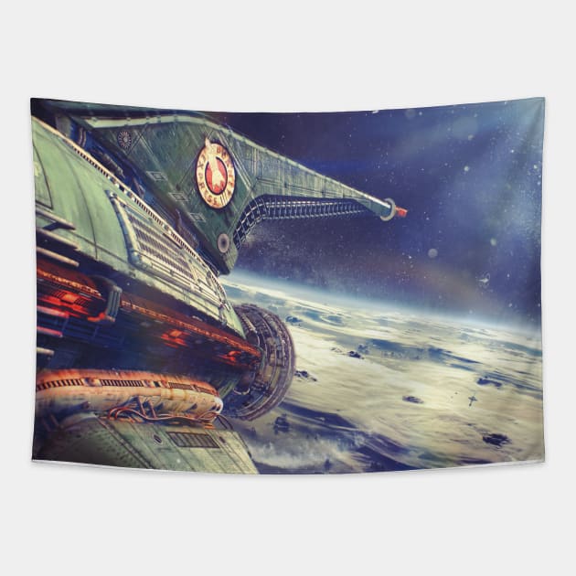 Planet Express in Space Tapestry by seccovan