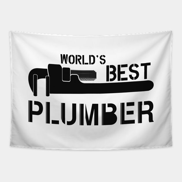 Plumber - World's best plumber Tapestry by KC Happy Shop