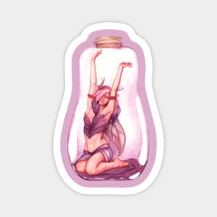 Purple Bottled Fairy Magnet