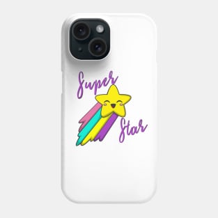 Cute Kawaii Purple Print SUPER STAR Babi - *STAR* Phone Case