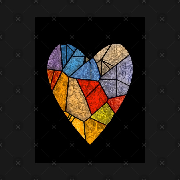 Stained glass heart by MansiMakes