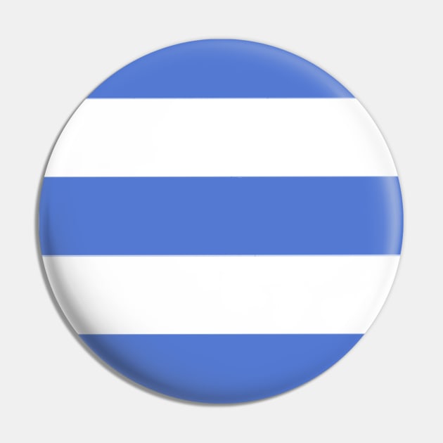 Medium Blue and White Stripe 2 Pin by ALifeSavored