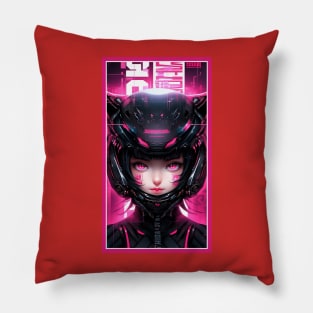 Anime Race Girl | Special Anime Artwork | Pink Red Black Blue Chibi Manga Anime Art Pillow