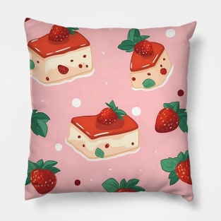 Cute Strawberry Chessecake Pillow