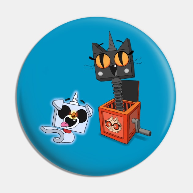 Kitty-in-a-Box with Prince Zerocorn Pin by KenTurner82