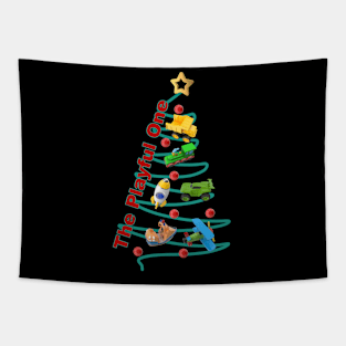 Toy Xmas Tree Tapestry